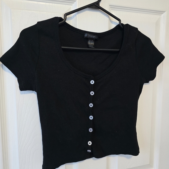 Black Cropped top - Picture 3 of 7